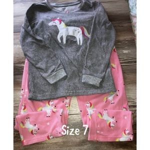 Girls Unicorn Pajamas by Carter’s in excellent clean condition